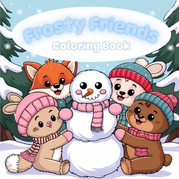 Cover von Frosty Friends coloring book – cute and easy