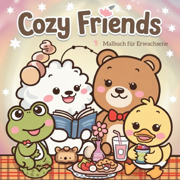 Cover von Malbuch für Erwachsene Cozy Friends