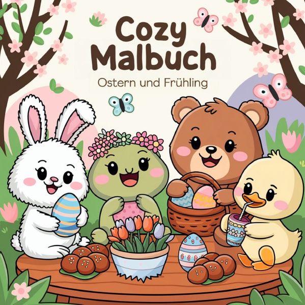 Cover von Cozy Malbuch Ostern und Frühling