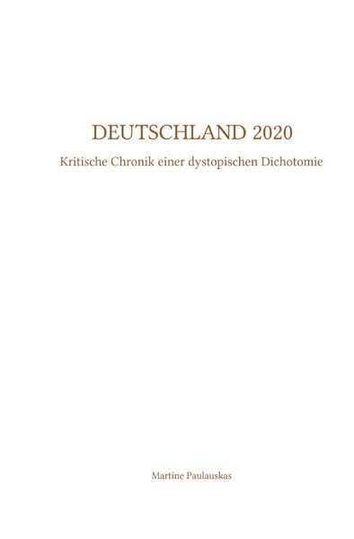 Cover von Deutschland 2020