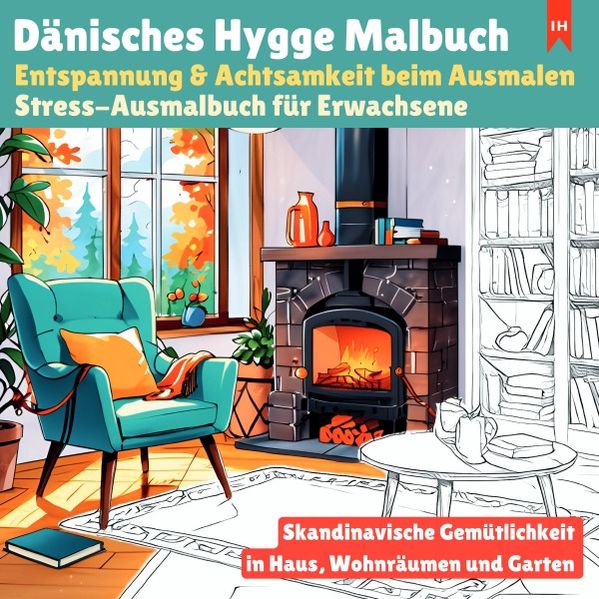 Cover von Dänisches Hygge Malbuch: Entspannung & Achtsamkeit beim Ausmalen – Stress-Ausmalbuch für Erwachsene
