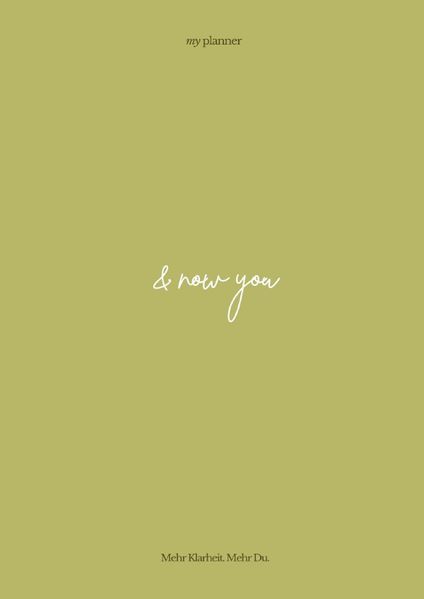Cover von & now you my planner