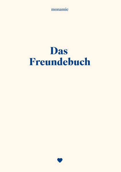 Cover von monamie – Das Freundebuch