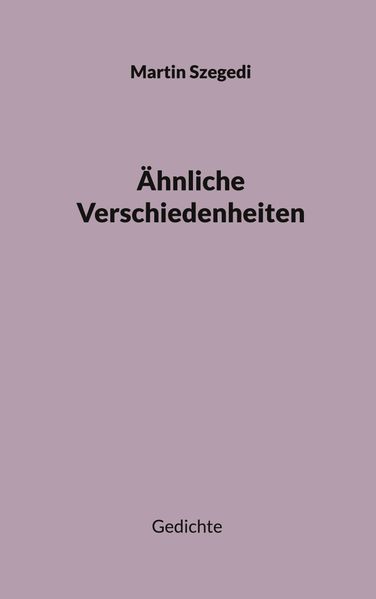 Cover von Ähnliche Verschiedenheiten