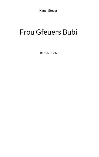 Cover von Frou Gfeuers Bubi