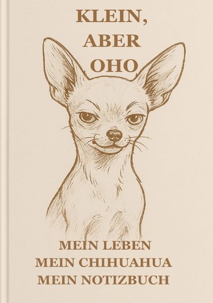 Cover von KLEIN, ABER OHO – Notizbuch für Chihuahua Fans