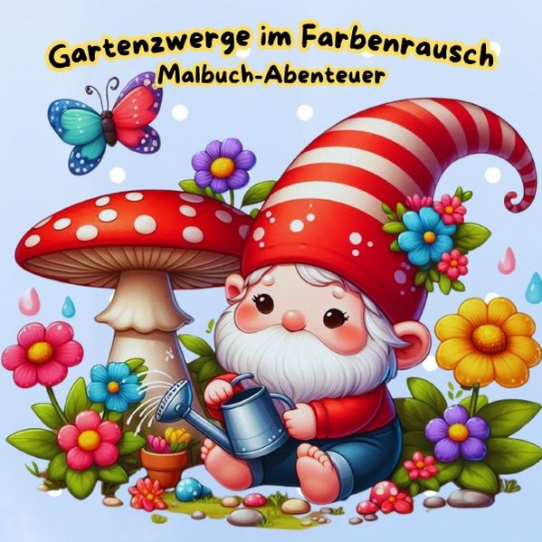 Cover von Gartenzwerge im Farbenrausch – Malbuch Abenteuer