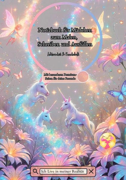 Cover von Notizbuch für Mädchen zum Malen, Schreiben und Ausfüllen Achtsamkeit & Freundschaft