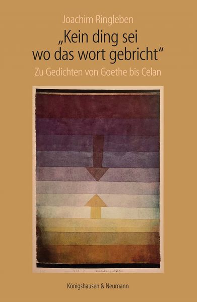 Cover von „Kein Ding sei wo das Wort gebricht“