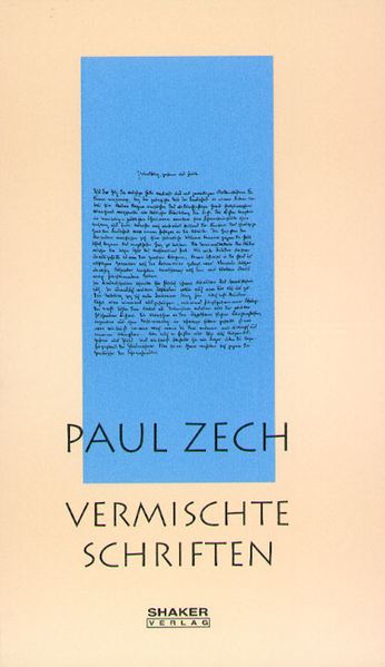 Cover von Ausgewählte Werke / Paul Zech – Vermischte Schriften