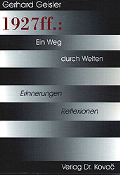 Cover von 1927ff.: Ein Weg durch Welten