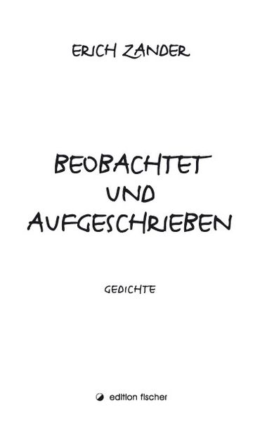Cover von Beobachtet und aufgeschrieben