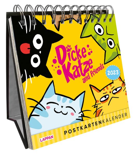 Cover von Dicke Katze and friends Postkartenkalender 2023