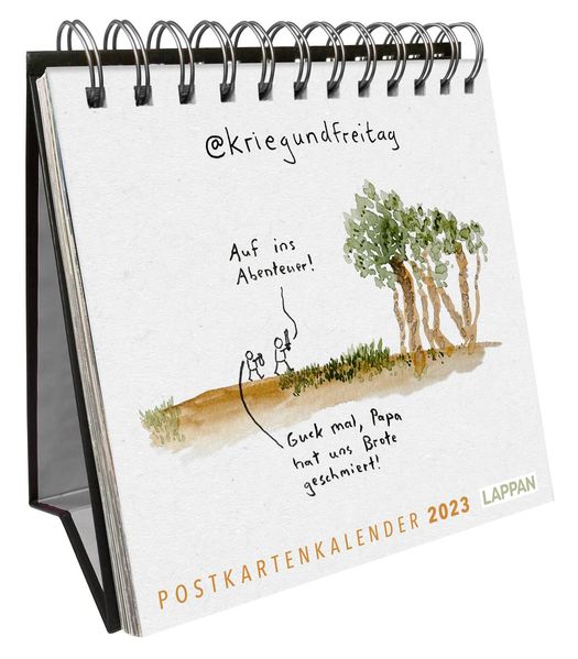 Cover von @kriegundfreitag Postkartenkalender 2023
