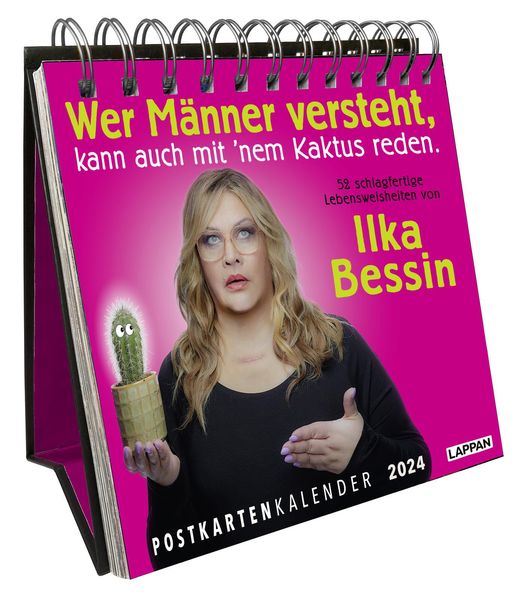 Cover von Der Ilka Bessin-Postkartenkalender 2024 – 52 schlagfertige Lebensweisheiten für das ganze Jahr