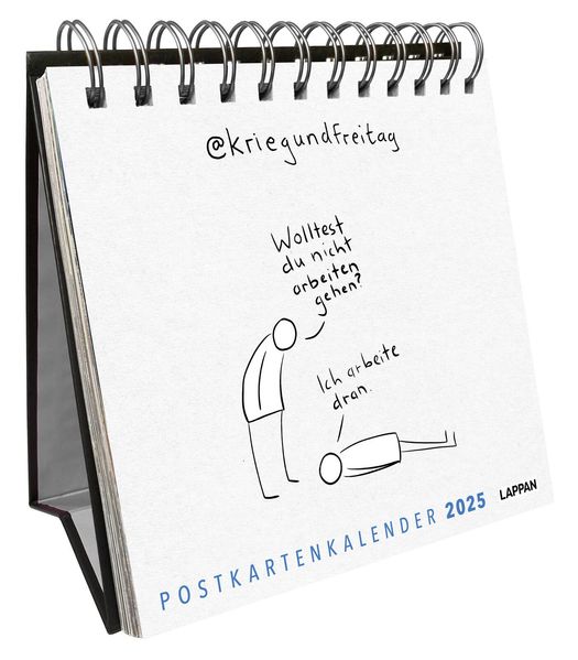 Cover von @kriegundfreitag Postkartenkalender 2025