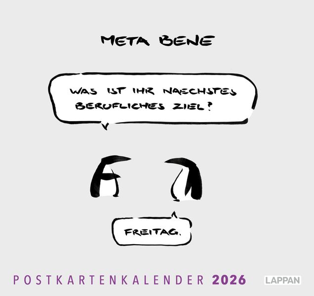 Cover von meta bene Postkartenkalender 2026
