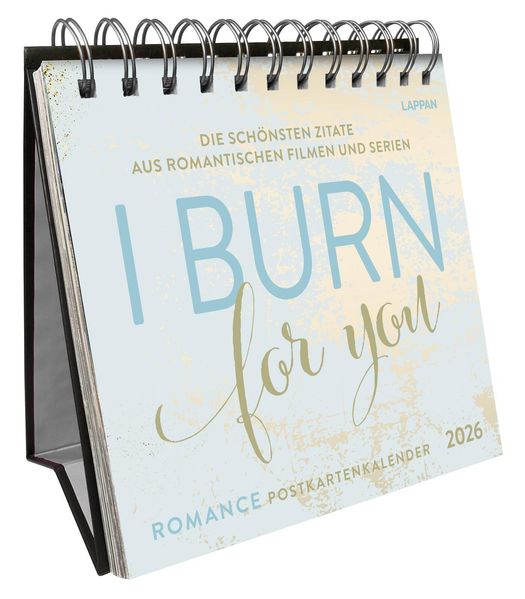 Cover von I burn for you – Romance-Postkartenkalender 2026