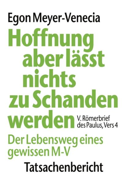 Cover von Hoffnung aber lässt nichts zu Schanden werden