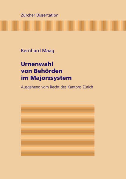 Cover von Urnenwahl von Behörden im Majorzsystem