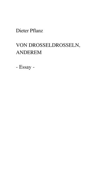 Cover von Von Drosseldrosseln, Anderem