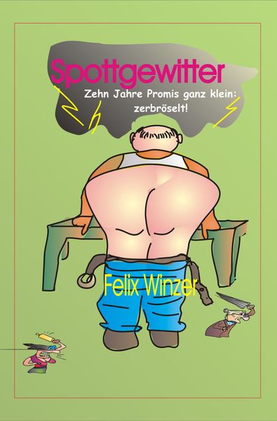 Cover von Spottgewitter. Zehn Jahre Promis ganz klein: zerbröselt