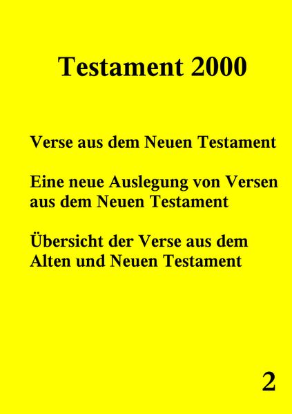 Cover von Testament 2000 – Band 2