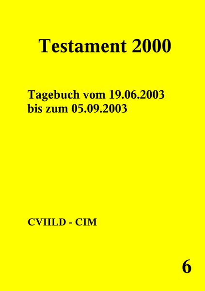 Cover von Testament 2000 – Band 6