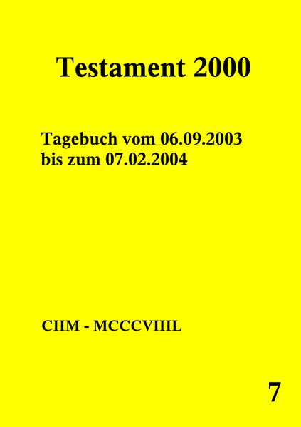 Cover von Testament 2000 – Band 7