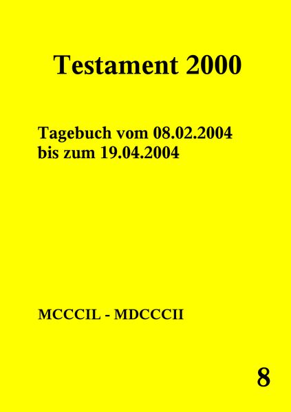 Cover von Testament 2000 – Band 8
