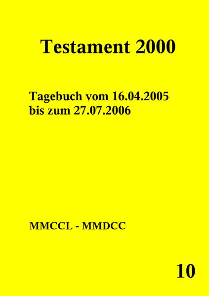Cover von Testament 2000 – Band 10