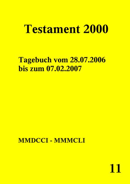 Cover von Testament 2000 – Band 11