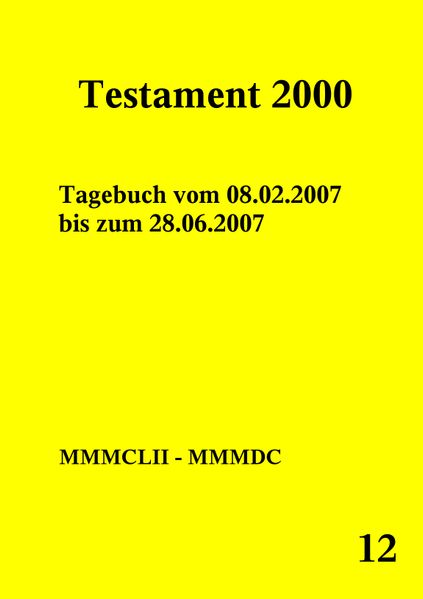 Cover von Testament 2000 – Band 12