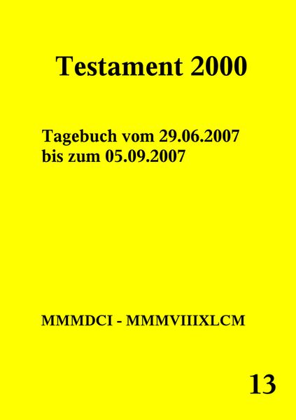 Cover von Testament 2000 Band 13