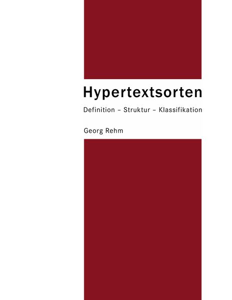 Cover von Hypertextsorten