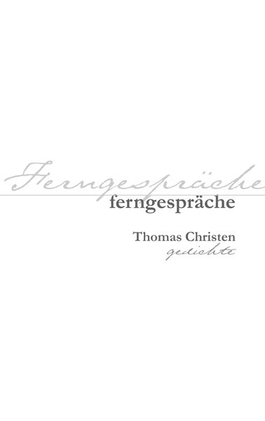 Cover von Ferngespräche