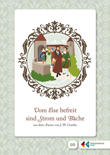 Cover von Lesebüchlein zum Erinnern für Menschen mit Demenz: „Vom Eise befreit sind Strom und Bäche“ – Berühmte Textzeilen aus Goethes „Faust“
