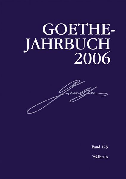 Cover von Goethe-Jahrbuch 123, 2006