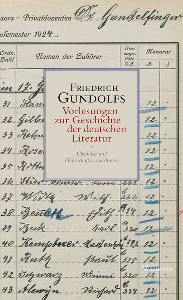 Cover von Friedrich Gundolfs Vorlesungen zur Geschichte der deutschen Literatur