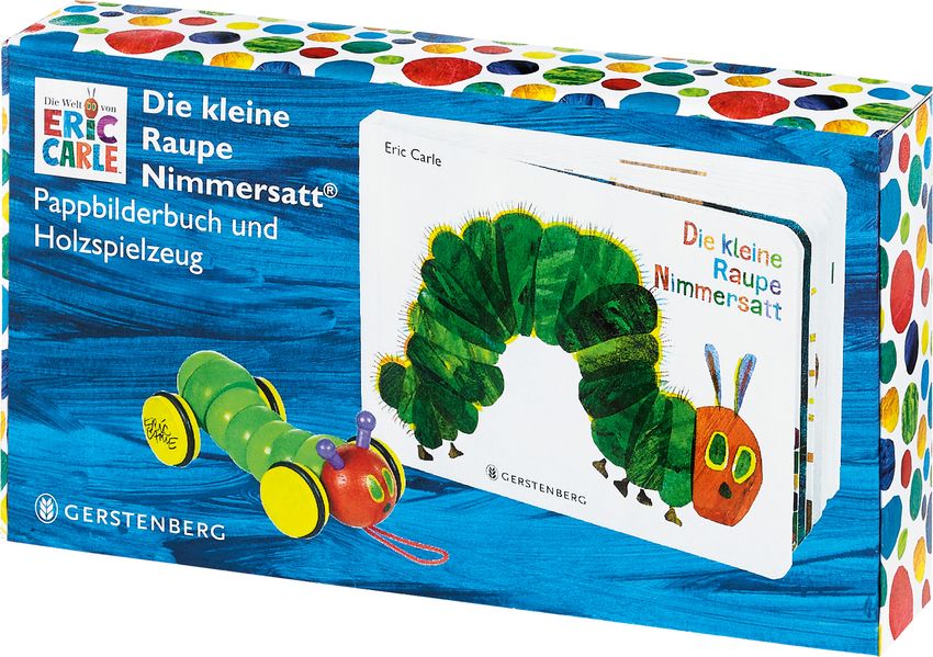 Cover von Die kleine Raupe Nimmersatt – Geschenkset Pappbilderbuch mit PlanToys®-Holzraupe