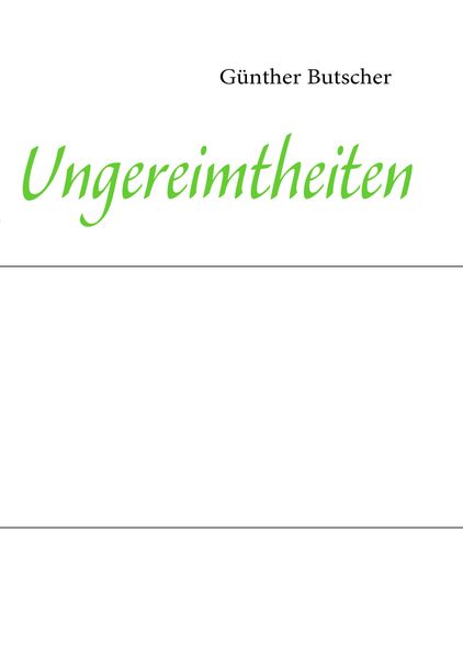 Cover von Ungereimtheiten