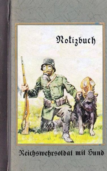 Cover von Vintage Historical Art Notebook: Reichswehrsoldat mit Hund (Notizbuch)