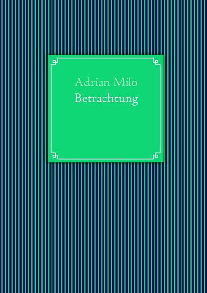 Cover von Betrachtung