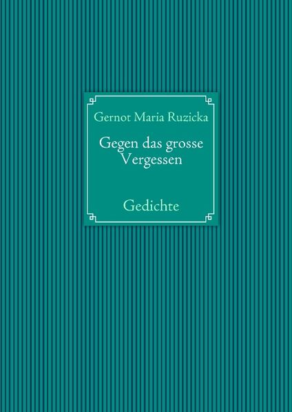 Cover von Gegen das grosse Vergessen