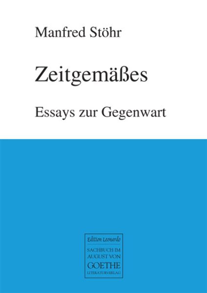 Cover von Zeitgemäßes