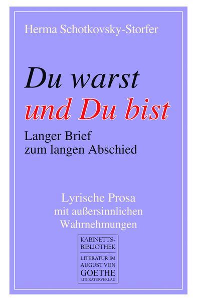 Cover von Du warst und Du bist