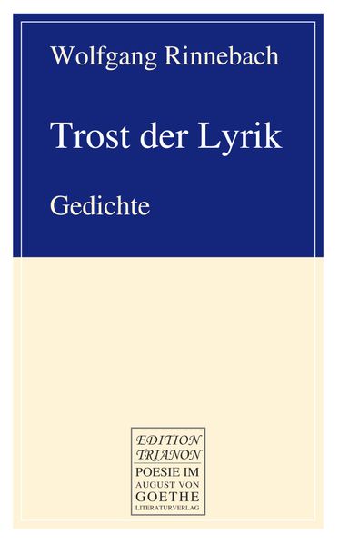 Cover von Trost der Lyrik