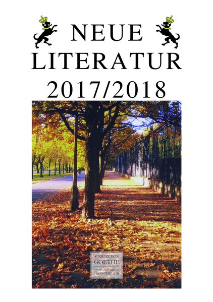 Cover von Neue Literatur 2017/2018