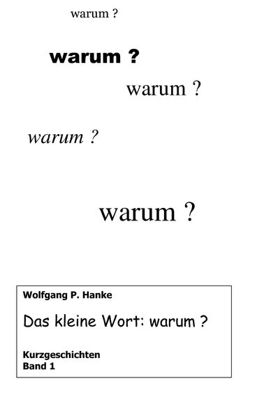 Cover von Das kleine Wort warum