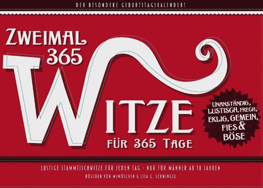Cover von Zweimal 365 Witze für 365 Tage – Der besondere Geburtstagskalender